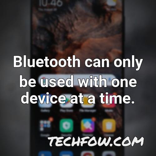 bluetooth can only be used with one device at a time