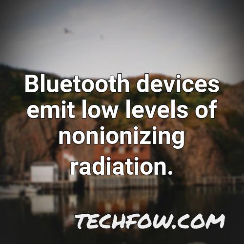 bluetooth devices emit low levels of nonionizing radiation 2