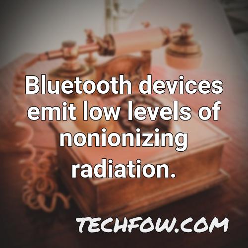 bluetooth devices emit low levels of nonionizing radiation 3