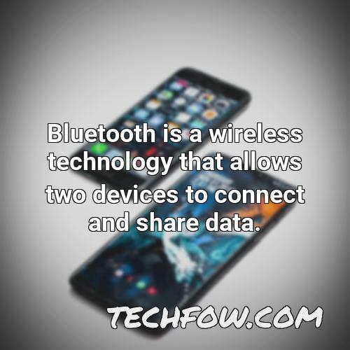 bluetooth is a wireless technology that allows two devices to connect and share data 1
