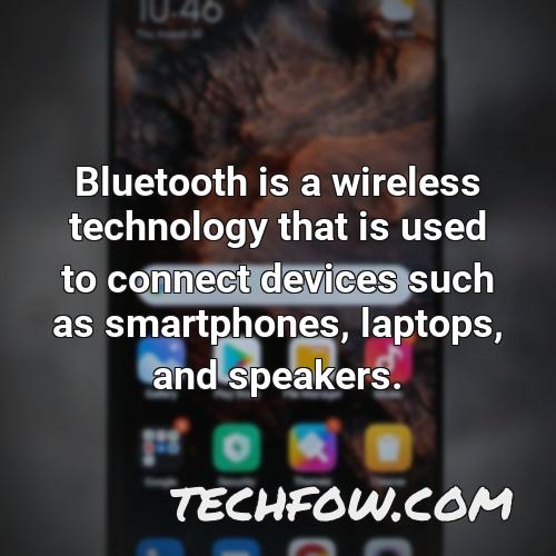 bluetooth is a wireless technology that is used to connect devices such as smartphones laptops and speakers