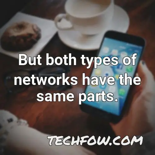 but both types of networks have the same parts