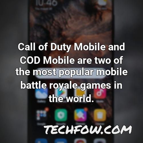 call of duty mobile and cod mobile are two of the most popular mobile battle royale games in the world