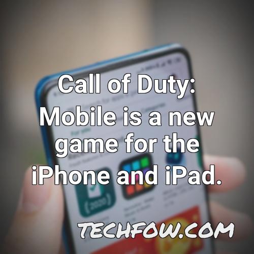 call of duty mobile is a new game for the iphone and ipad