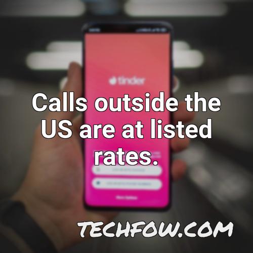 calls outside the us are at listed rates 1