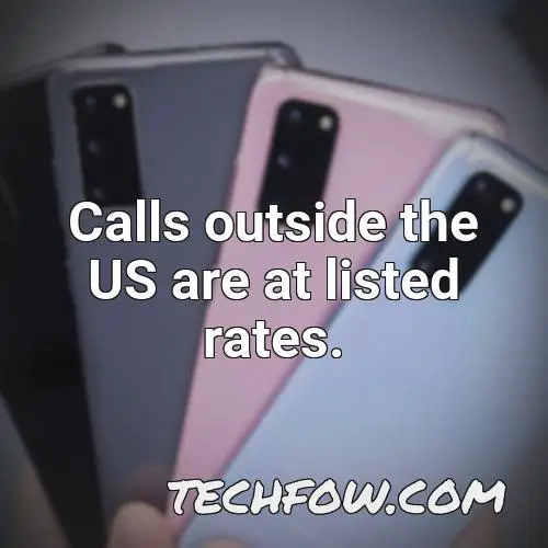 calls outside the us are at listed rates 2