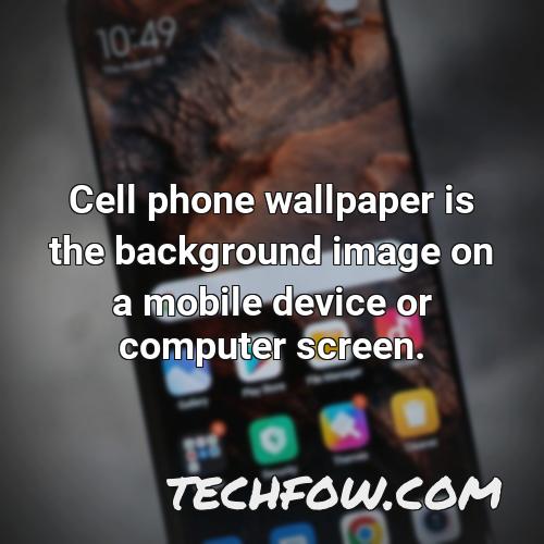 cell phone wallpaper is the background image on a mobile device or computer screen
