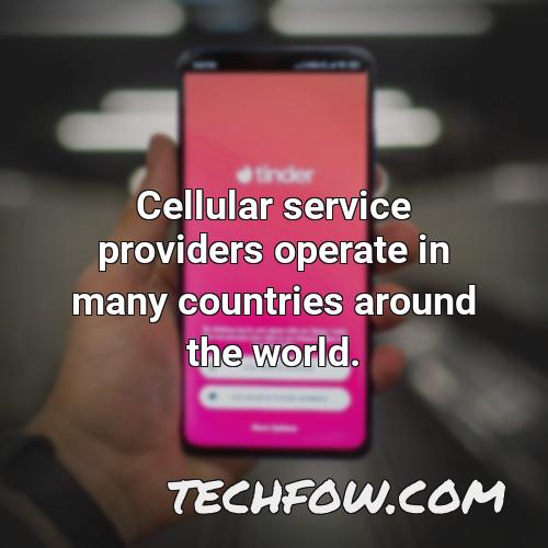 cellular service providers operate in many countries around the world