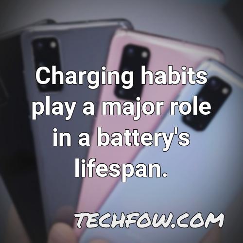 charging habits play a major role in a battery s lifespan
