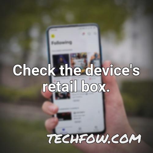 check the device s retail