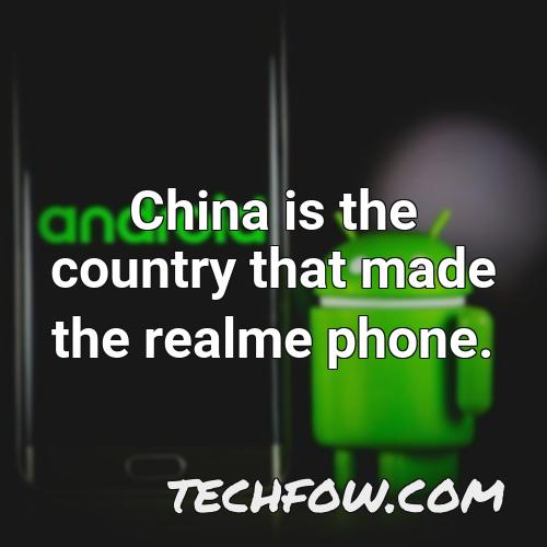 china is the country that made the realme phone