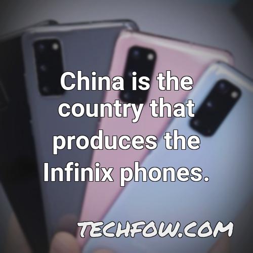 china is the country that produces the infinix phones
