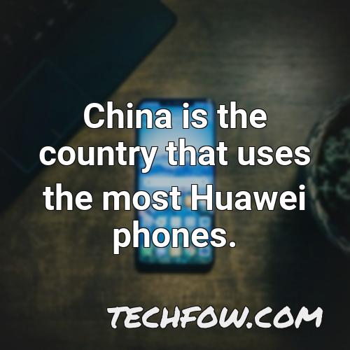 china is the country that uses the most huawei phones