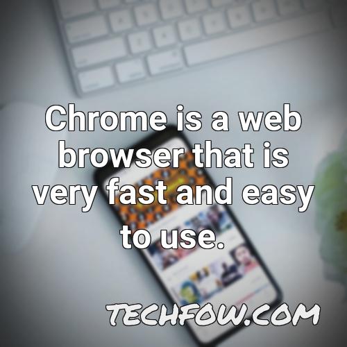 chrome is a web browser that is very fast and easy to use