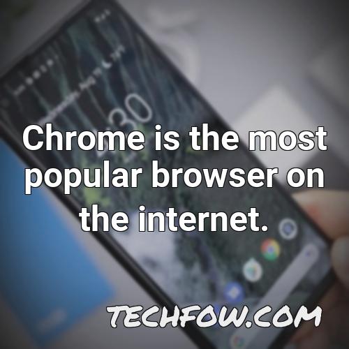 chrome is the most popular browser on the internet