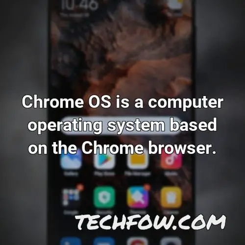 chrome os is a computer operating system based on the chrome browser