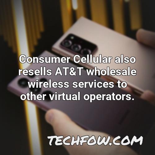consumer cellular also resells at t wholesale wireless services to other virtual operators