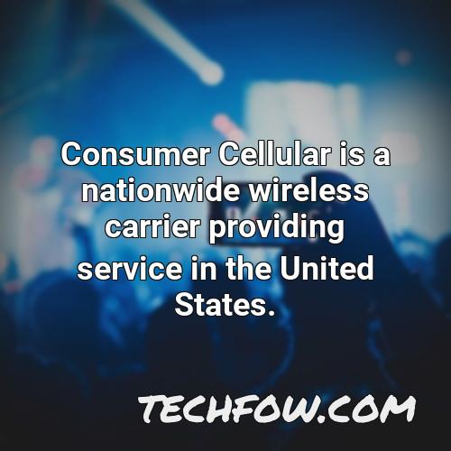 consumer cellular is a nationwide wireless carrier providing service in the united states
