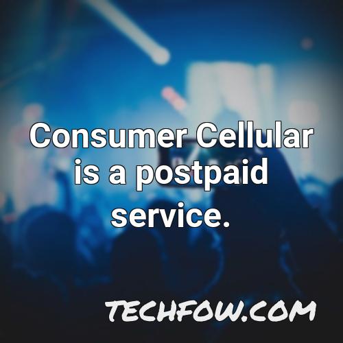 consumer cellular is a postpaid service