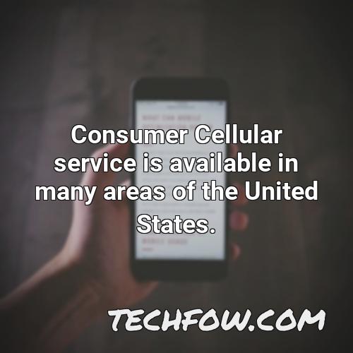 consumer cellular service is available in many areas of the united states