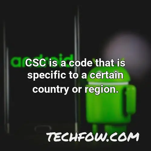csc is a code that is specific to a certain country or region
