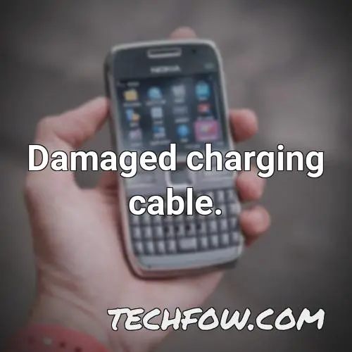damaged charging cable
