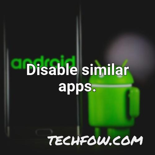 disable similar apps