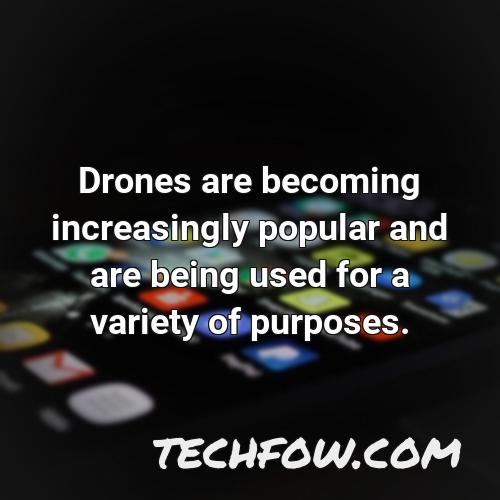 drones are becoming increasingly popular and are being used for a variety of purposes