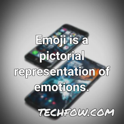 emoji is a pictorial representation of emotions