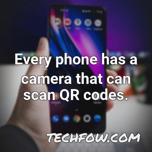 every phone has a camera that can scan qr codes