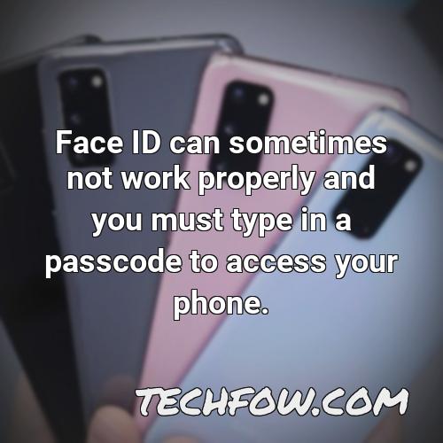 face id can sometimes not work properly and you must type in a passcode to access your phone