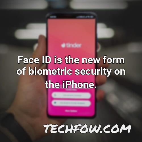 face id is the new form of biometric security on the iphone