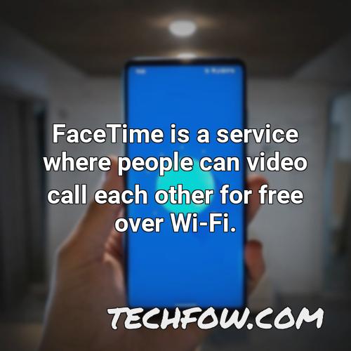 facetime is a service where people can video call each other for free over wi fi