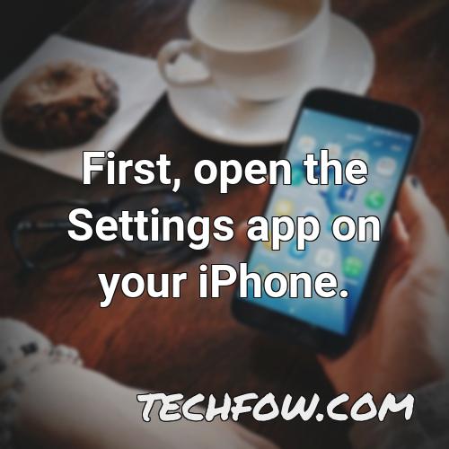 first open the settings app on your iphone