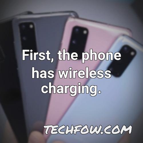 first the phone has wireless charging