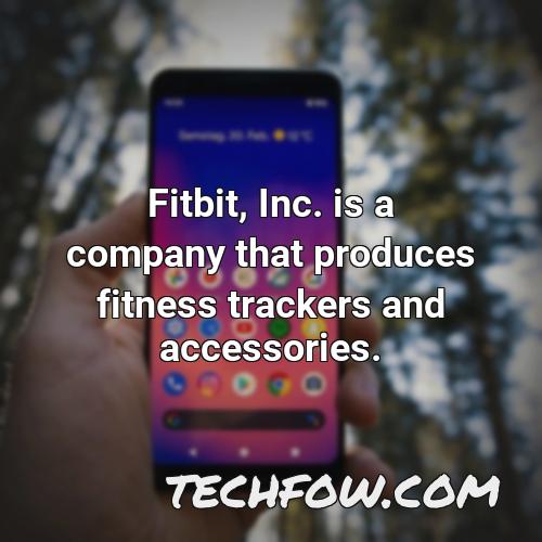 fitbit inc is a company that produces fitness trackers and accessories