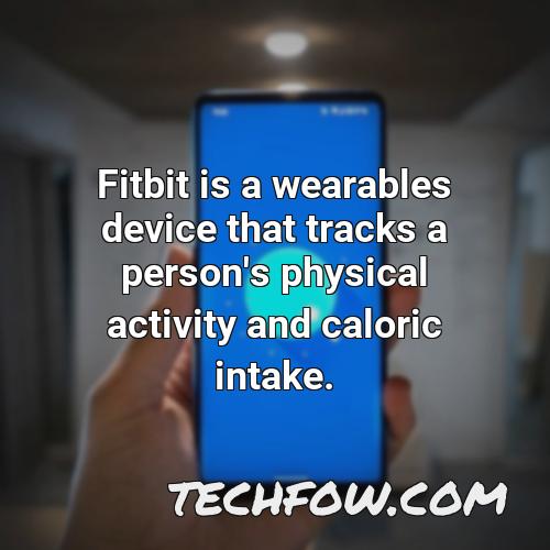 fitbit is a wearables device that tracks a person s physical activity and caloric intake