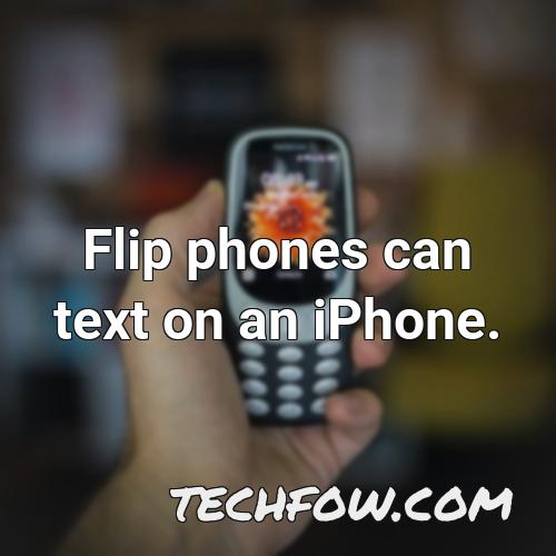 flip phones can text on an iphone