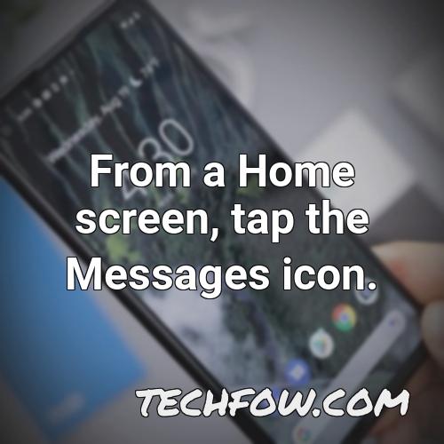 from a home screen tap the messages icon