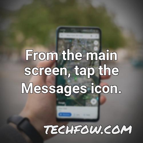 from the main screen tap the messages icon 1