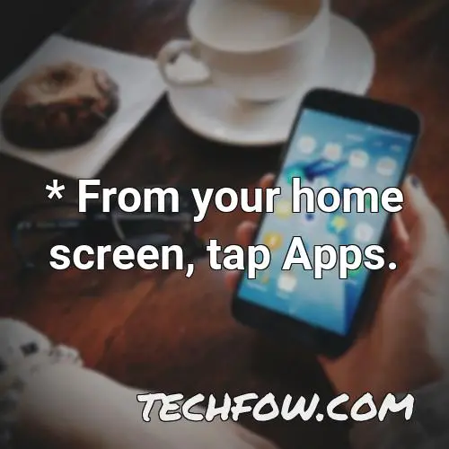 from your home screen tap apps
