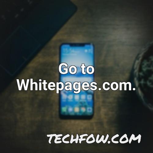 go to whitepages com