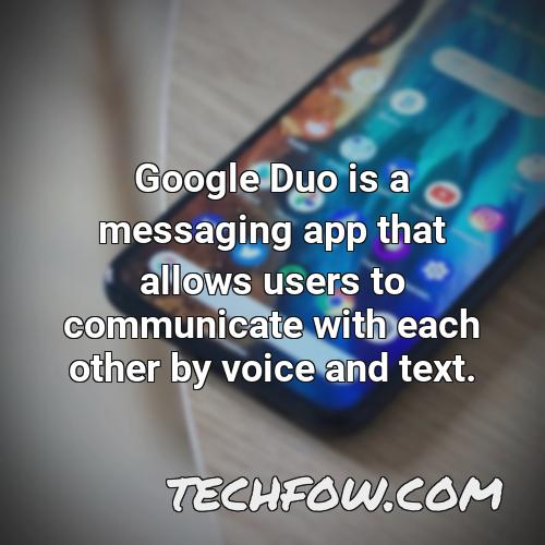 google duo is a messaging app that allows users to communicate with each other by voice and