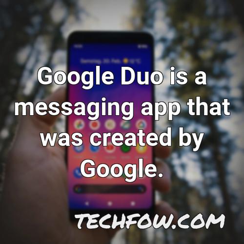 google duo is a messaging app that was created by google