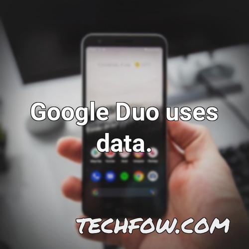google duo uses data