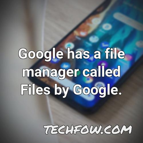 google has a file manager called files by google