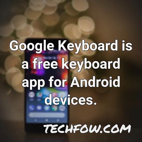 google keyboard is a free keyboard app for android devices