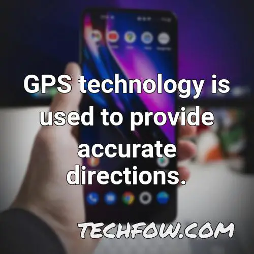 gps technology is used to provide accurate directions