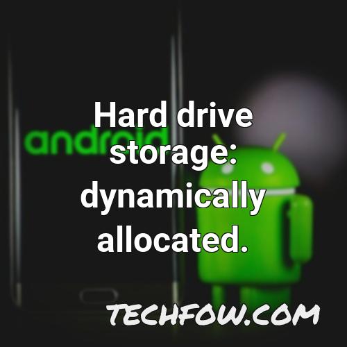 hard drive storage dynamically allocated