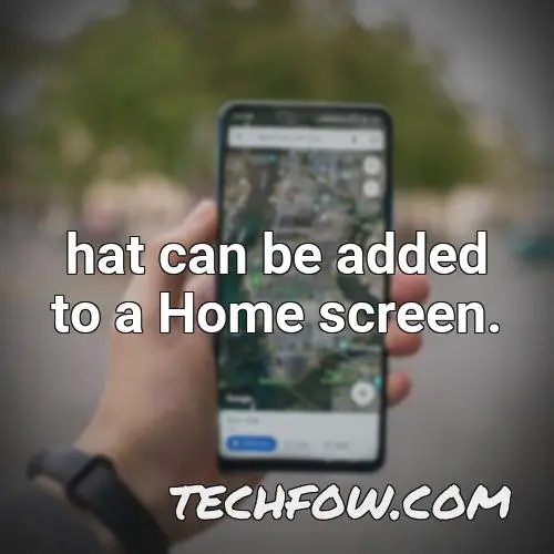 hat can be added to a home screen